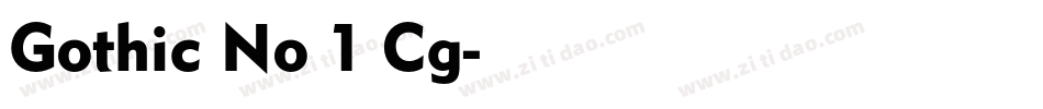 Gothic No 1 Cg字体转换